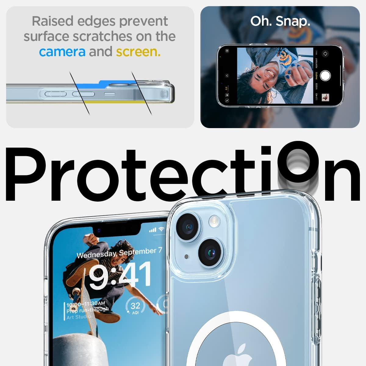 Spigen Ultra Hybrid (Magfit) [Anti-Yellowing Technology] Designed for Iphone 14 Case (2022) - White  Spigen   