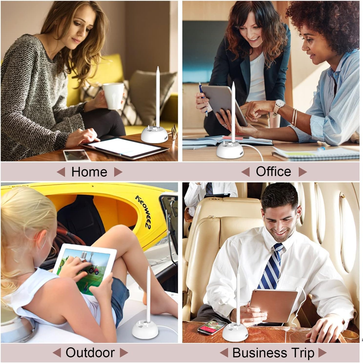 Bivtrily Charger Stand for Apple Pencil 1St Generation, Charging Adapter with LED Display & USB Port, Pencil Accessories with Pen Tips and Cap Holder Compatible with Ipad Ipencil Ipen  Bivtrily   