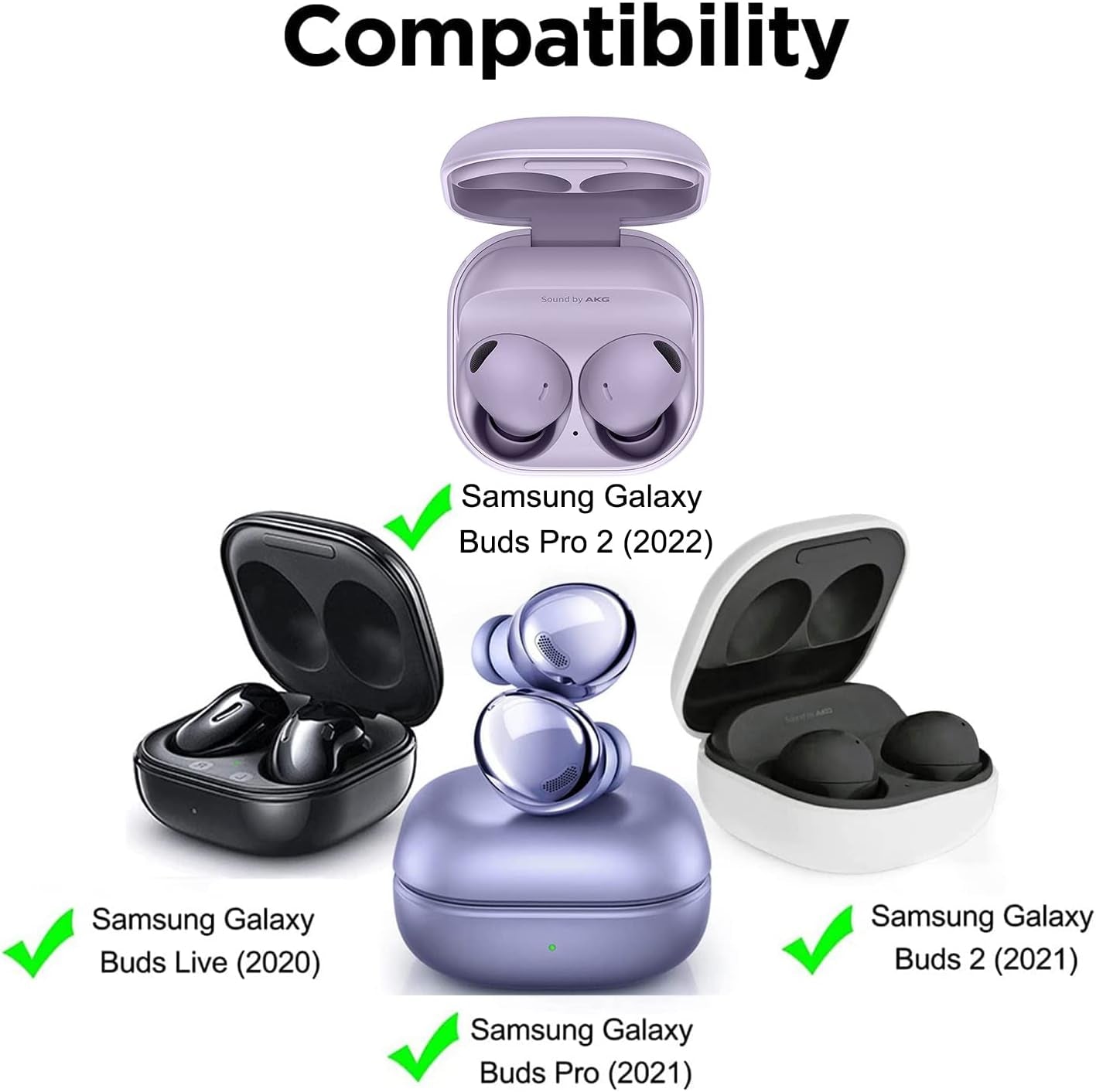 Military Armor Case with Secure Lock for Samsung Galaxy Buds Pro 2 Case/Buds Pro Case/Buds Live Case/Buds 2 Case Cover Full-Body Rugged Hard Shell for Men Women with Keychain Carabiner #Black  voma   