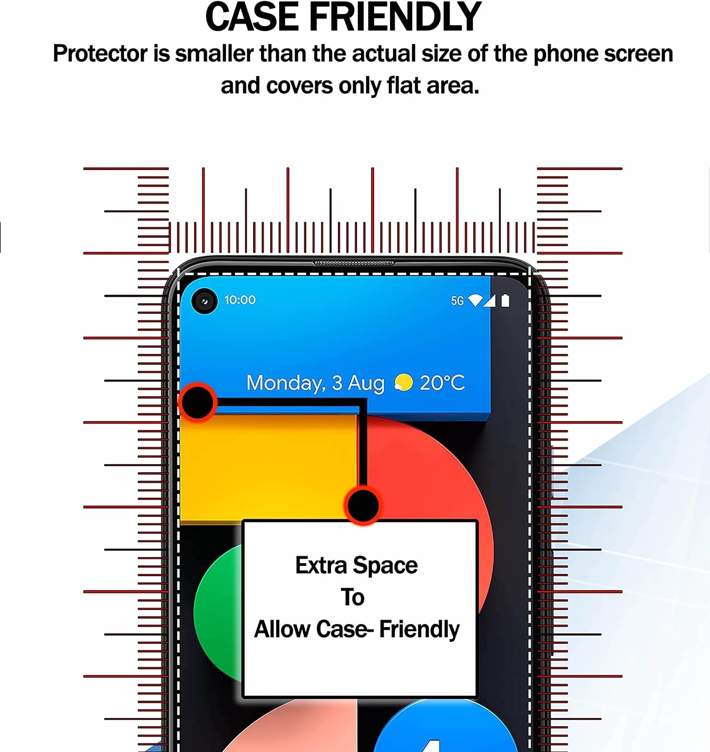 RKINC Screen Protector [4-Pack] for Google Pixel 4A 5G, Tempered Glass Film Screen Protector, 0.33Mm [Lifetimewarranty][Anti-Scratch][Anti-Shatter][Bubble-Free]  RKINC   