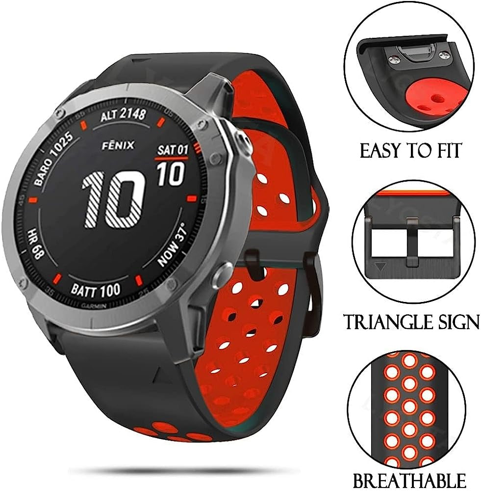MAALYA Quickfit 26 22Mm Smart Bands for Garmin Fenix 7X 7 6 6X Pro 5 5X plus 3HR Epix Easyfit Silicone Smartwatch Bracelet Wrist Straps  MAALYA   
