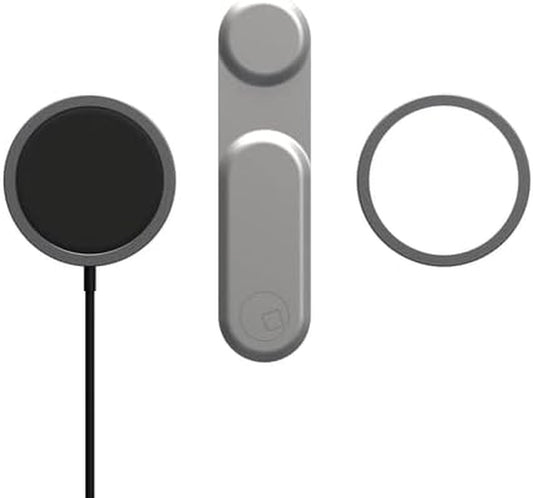 Rolling Square Edge Full Kit with Cell Phone Holder, 15W Magnetic Wireless Charger, and 280-Lumen Laptop Monitor Light for Zoom Meetings, Carrara White  Rolling Square   