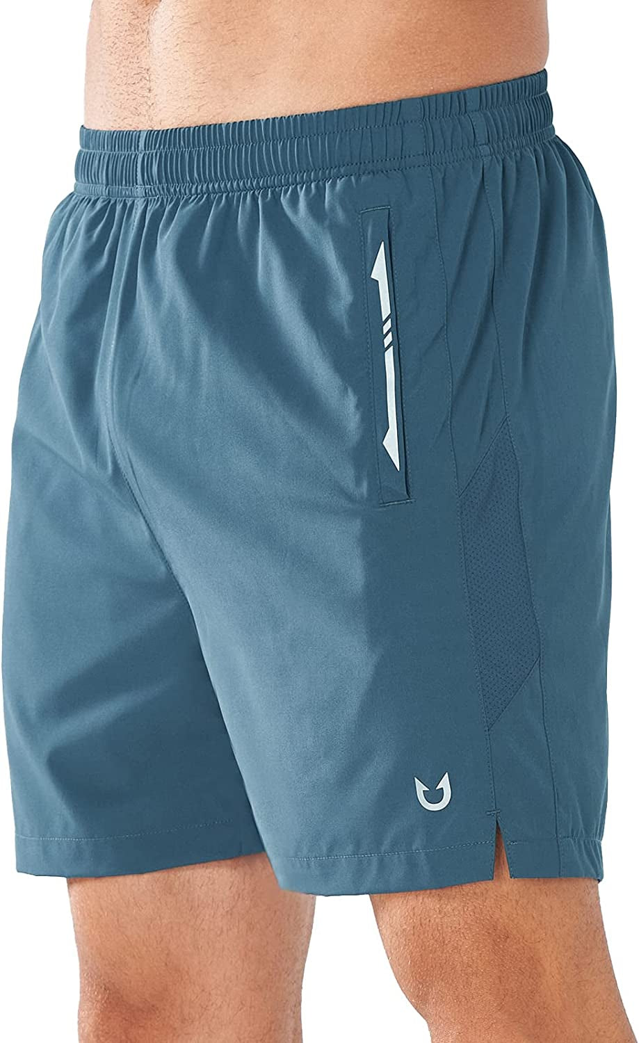 NORTHYARD Men'S Running Athletic Shorts 5 Inch Workout Gym Tennis Quick Dry Short for Active Training with Zipper Pockets  NORTHYARD Greyblue 5 inch Large