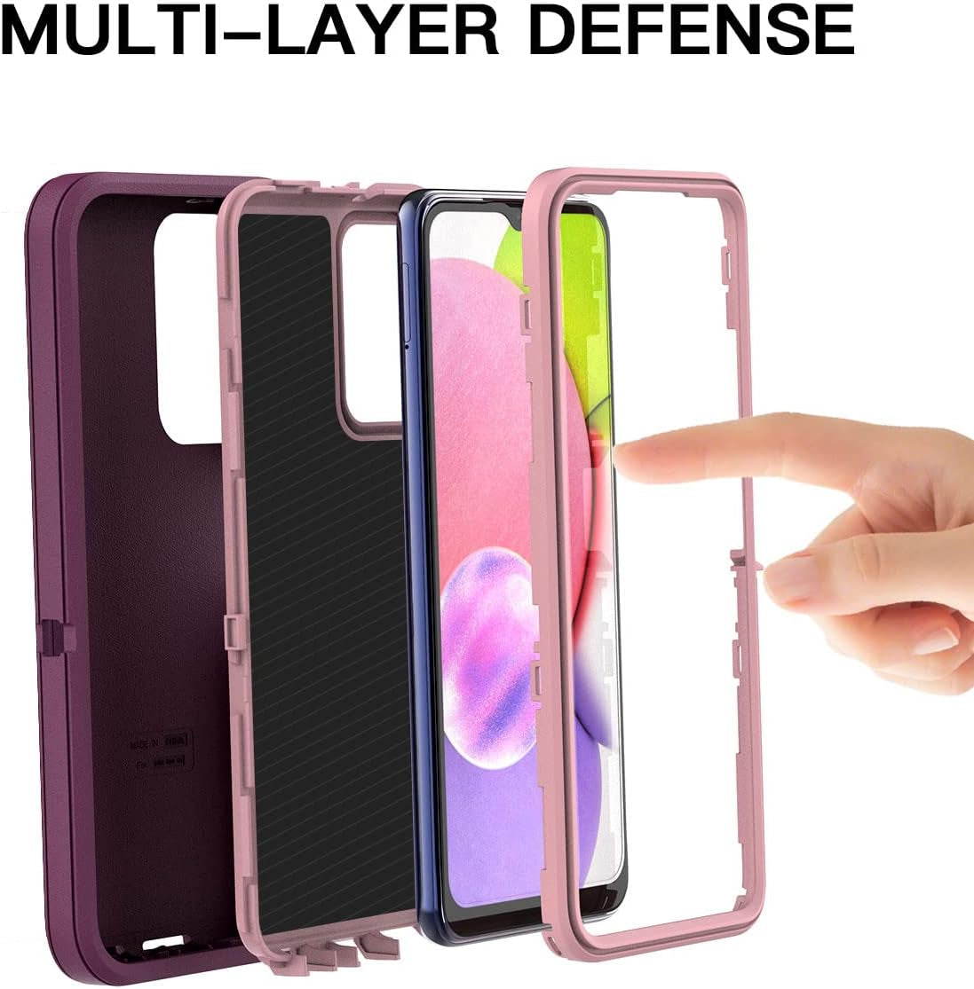 Aicase for Galaxy A03S Case,Heavy Duty Drop Protection Full Body Rugged Shockproof/Dust Proof Military Protective Tough Durable Phone Cover for Samsung Galaxy A03S(US Version)  AICase   