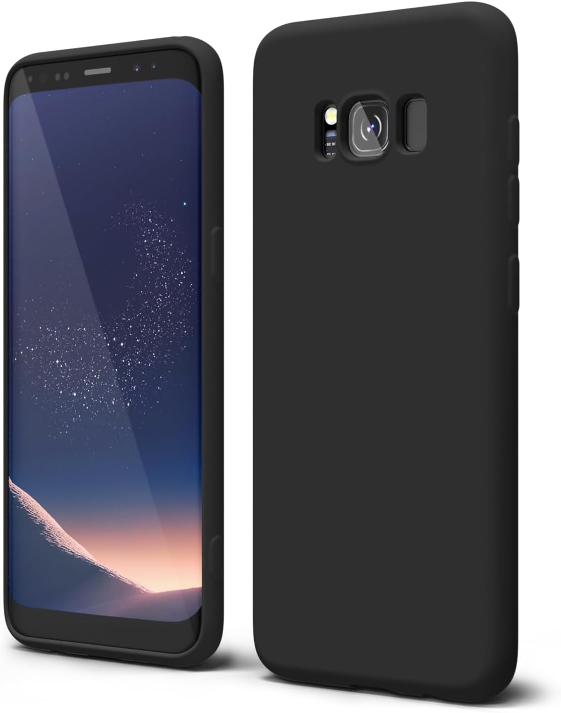 Oakxco for Samsung Galaxy S9 plus Phone Case Liquid Silicone Grip, Cute Thin Slim Soft Rubber TPU Plain Smooth Gel Cover for Women Girl, Matte Solid Protective & Shockproof, Aqua Sky Baby Light Blue  Oakxco   