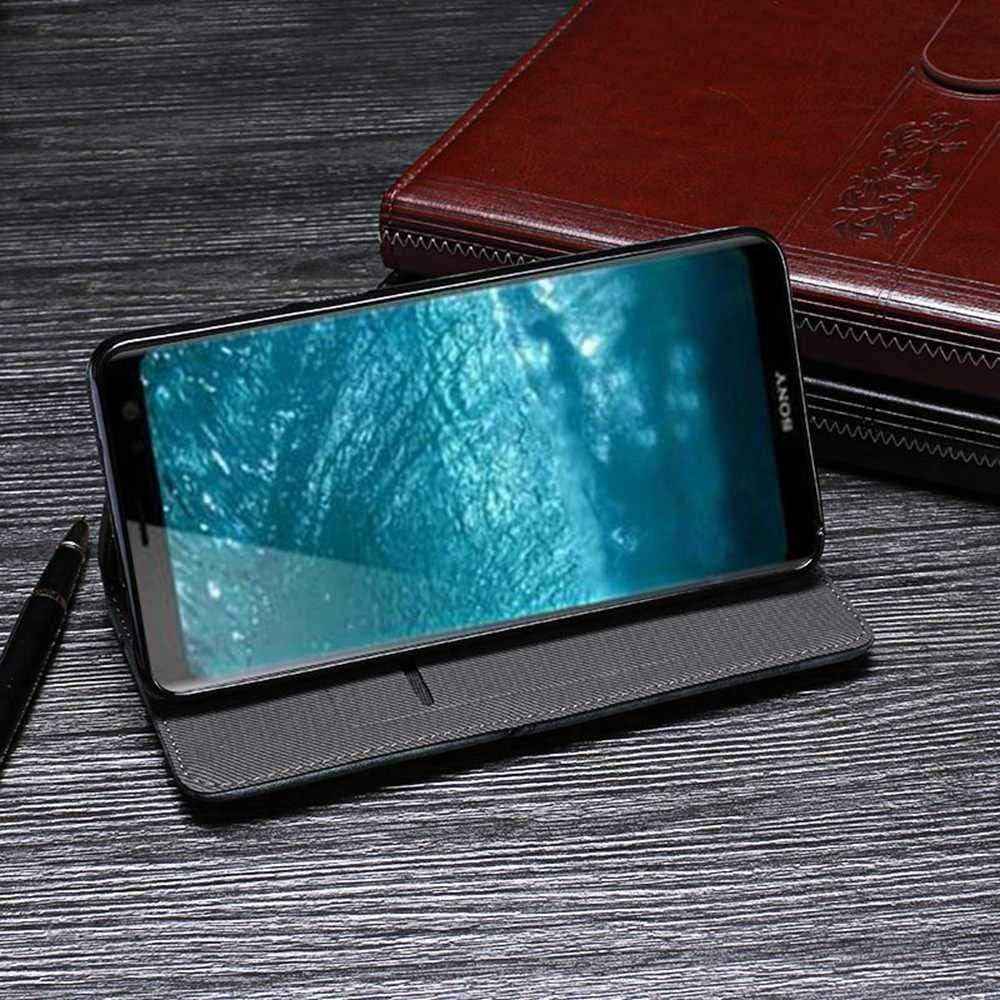 Case for Sony Xperia XZ3, Leather Stand Wallet Flip Case Cover for Sony Xperia Xz3,Retro Trend Phone Protection Shell,Wallet Phone Case With[Cash and Card Slots]  Manyip   