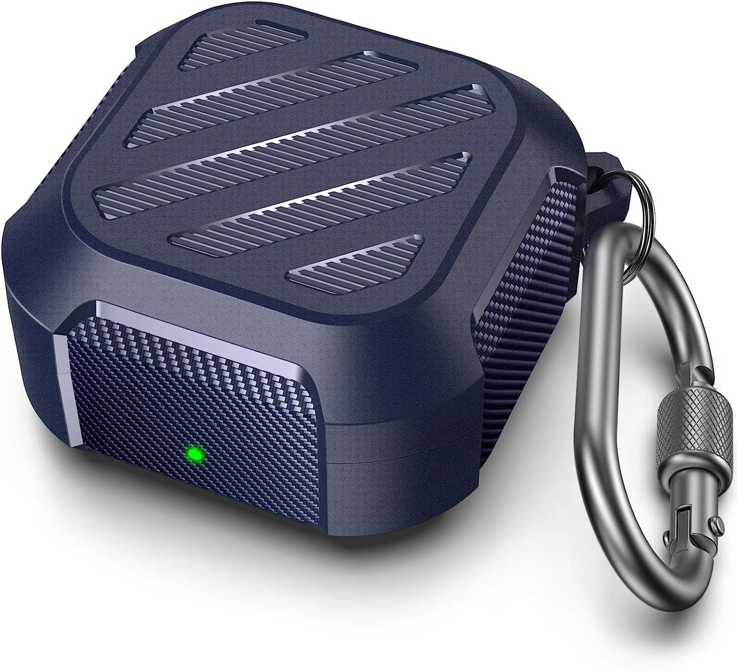 Ahastyle Compatible with Samsung Galaxy Buds 2 Pro Case/Galaxy Buds 2 Case/Galaxy Buds Pro Case/Galaxy Buds Live Case Transparent Cover [Anti-Yellowing] (Shine)  AHASTYLE Army Blue  