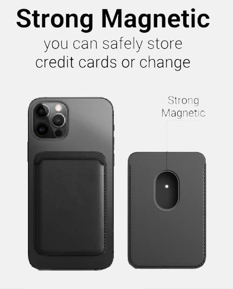 Lacase Magnetic Card Wallet Holder with Magsafe for Iphone 14 / 13 / 12 Series, (Black)…  Lacase   