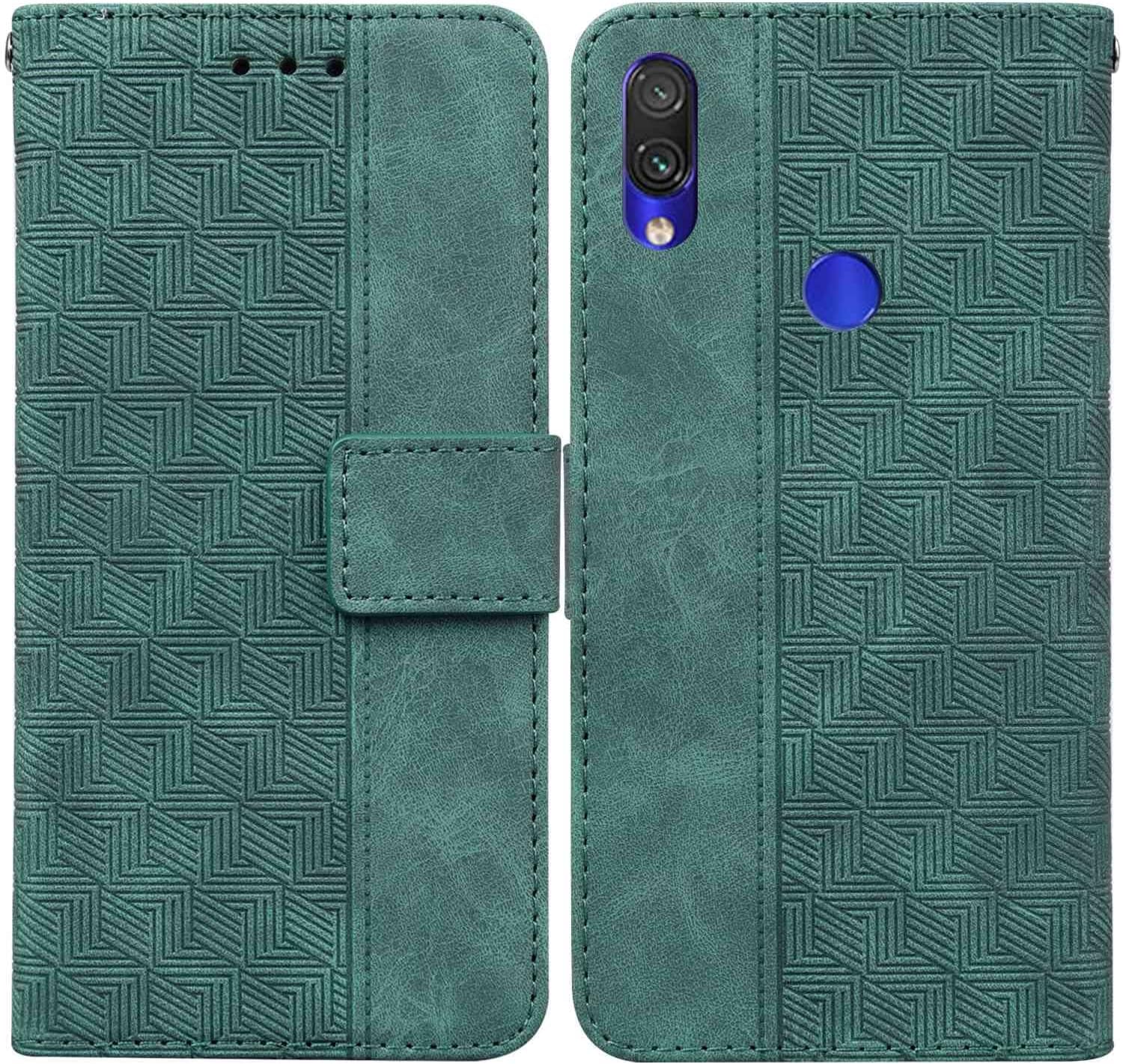 For Xiaomi Redmi Note 7 Case,Shockproof PU Leather Magnetic Closure Flip Wallet Case for Xiaomi Redmi Note 7 6.3" -Black  Generic Green Xiaomi Redmi Note 7 Pro 6.3" 