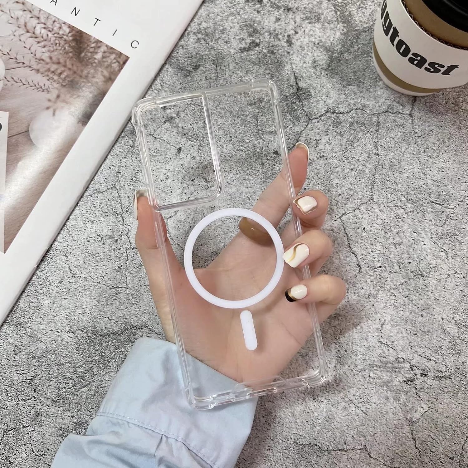 Pinggoo Clear Magnetic Case for Samsung Galaxy Note 20 Ultra - Magsafe Compatible, Soft TPU Bumper, Slim Fit, Shockproof, Anti-Yellow  PingGoo Transparent For Samsung Galaxy S21 Ultra 