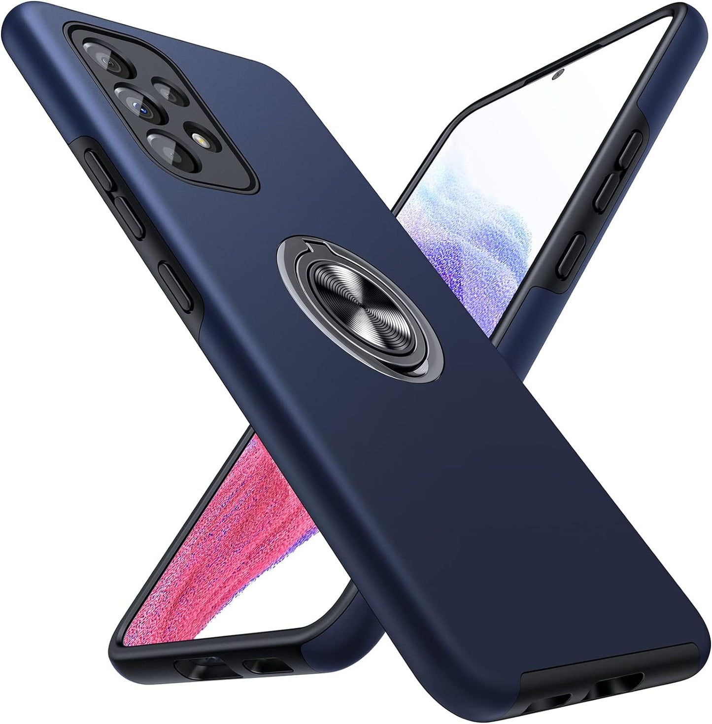 JAME for Samsung A53 5G Case, Galaxy A53 5G Case with Shockproof Protective Case with Rotatable Kickstand for Samsung Galaxy A53 5G Case, Black  JAME Blue  