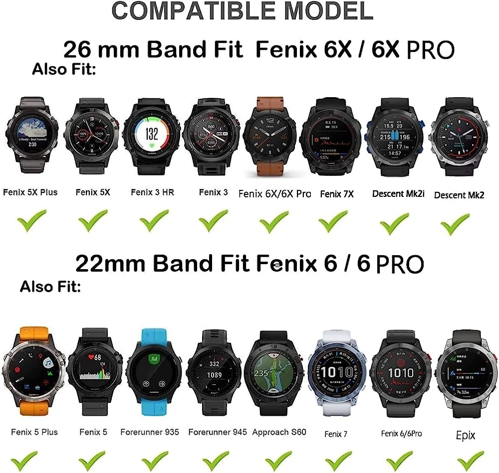 EGSDSE 22 26Mm Silicone Smart Watch Band for Garmin Fenix 7 7X 6 6X Pro 5 5X plus Strap Watchband Accessories for Garmin Epix Bracelet  EGSDSE   