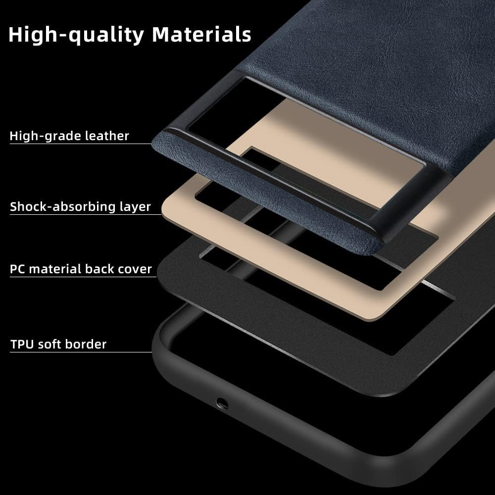 X-Level Google Pixel 6 Pro Case 5G [Not for Pixel 6],Anti-Scratch Premium PU Leather Soft TPU Bumper Shockproof Protective Phone Cover Case for Google Pixel 6 Pro (Blue)  Pipilu   