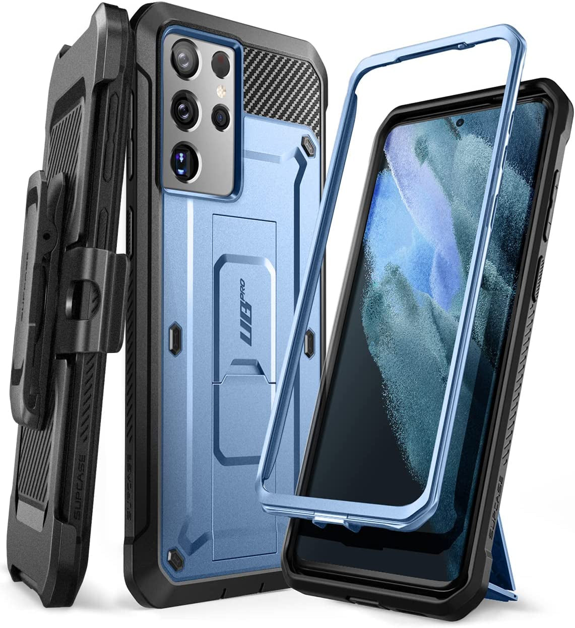 SUPCASE Unicorn Beetle Pro Series Case Designed for Samsung Galaxy S21 Ultra 5G (2021 Release), Full-Body Dual Layer Rugged Holster & Kickstand Case without Built-In Screen Protector (Tilt)  SUPCASE   