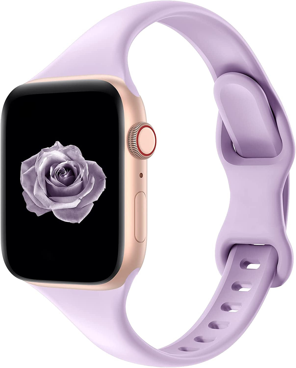 Acrbiutu Bands Compatible with Apple Watch 38Mm 40Mm 41Mm 42Mm 44Mm 45Mm 49Mm, Slim Thin Narrow Replacement Silicone Sport Strap Wristbands for Iwatch Series Ultra 8/7/6/5/4/3/2/1 SE Women Men  Acrbiutu Lavender 38/40/41mm 