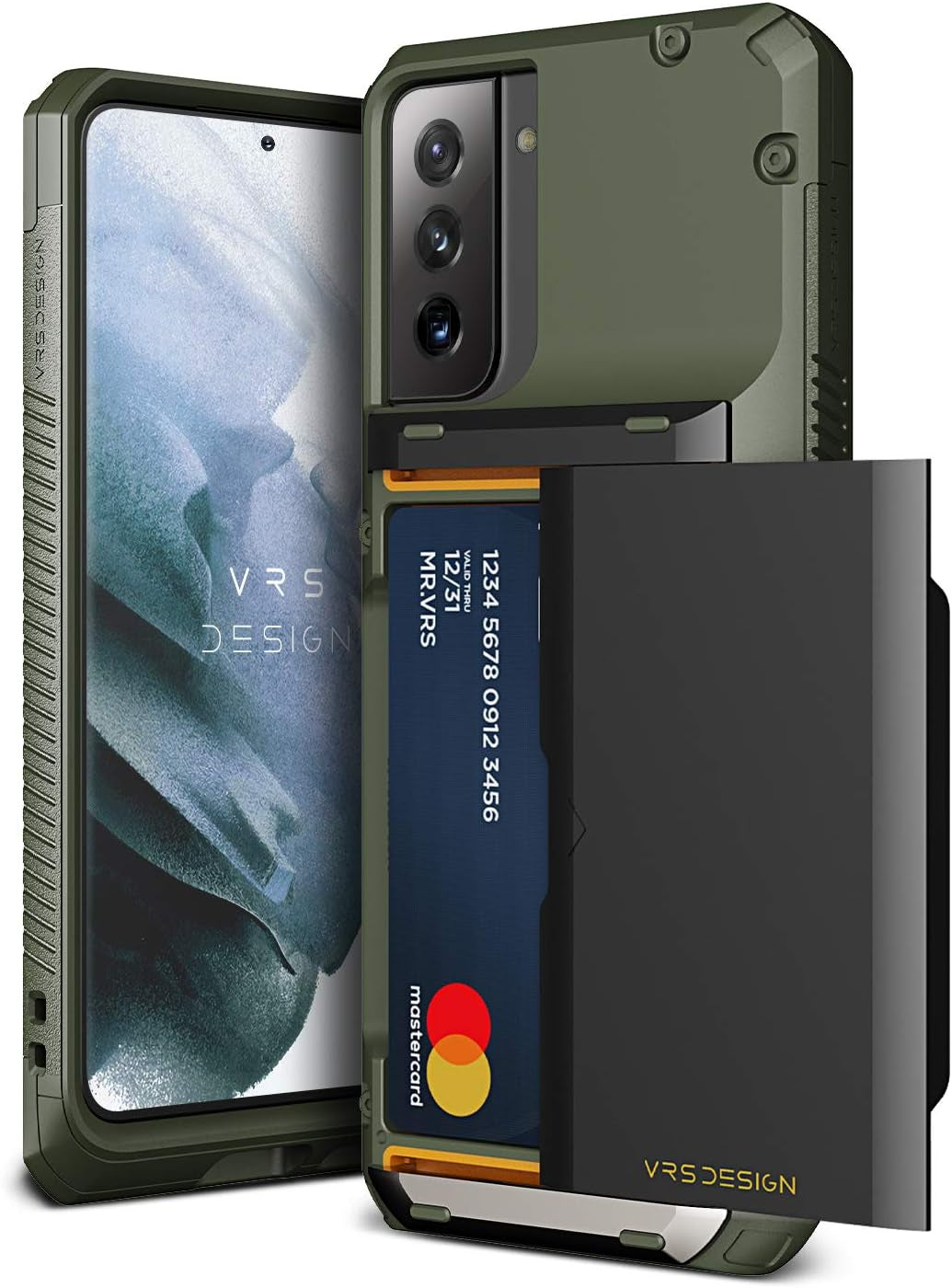 VRS DESIGN Damda Glide Pro Case Compatible with Galaxy S21 6.2 Inch (2021)  VRS Design Green  
