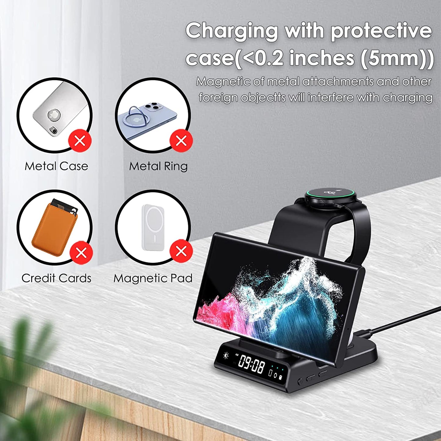 Wireless Charger for Samsung, 3 in 1 Wireless Charging Station for Samsung Galaxy S23 Ultra/S22/S21/S20/Note 20/Z Flip 4/Z Fold 4, Samsung Watch Charger for Galaxy Watch 5 Pro/4/3, Galaxy Buds 2/Pro/+  Shenzhen Xuanfeng Innovations Technology Co., Ltd.   
