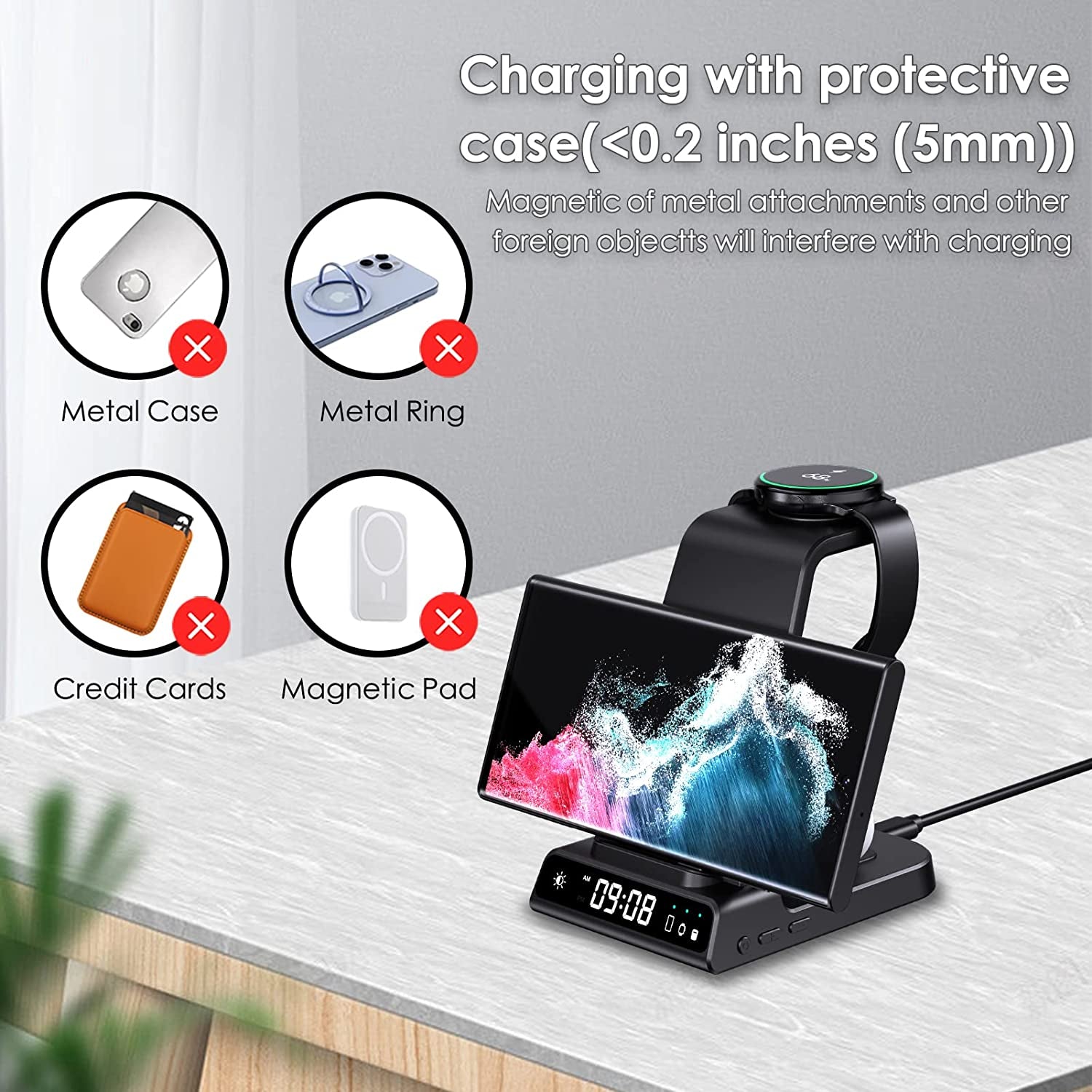 Wireless Charger for Samsung, 3 in 1 Wireless Charging Station for Samsung Galaxy S23 Ultra/S22/S21/S20/Note 20/Z Flip 4/Z Fold 4, Samsung Watch Charger for Galaxy Watch 5 Pro/4/3, Galaxy Buds 2/Pro/+  Shenzhen Xuanfeng Innovations Technology Co., Ltd.   