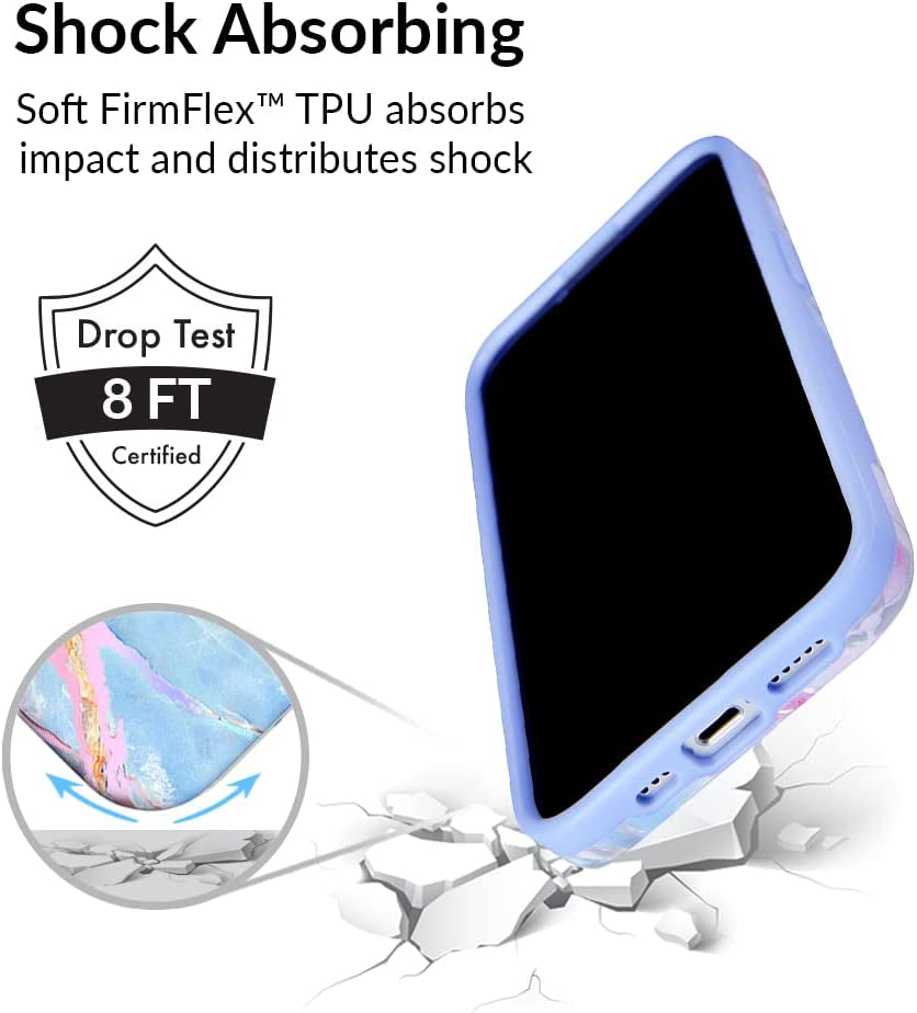 Velvet Caviar Designed for Iphone 14 Case for Women [10Ft Drop Tested] Compatible with Magsafe - Cute Magnetic Phone Cover - Protective Microfiber Lining (Holographic Blue Marble)  Velvet Caviar   