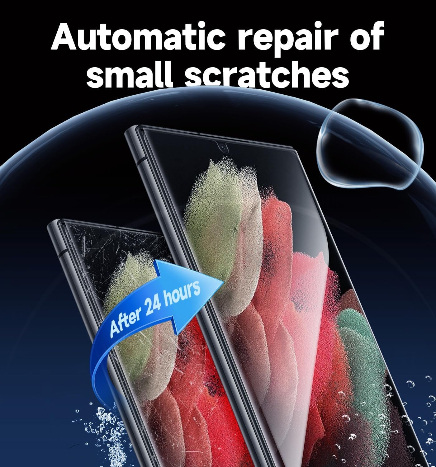 MAGIC JOHN 2 Pack for Samsung Galaxy S21 Ultra Screen Protector [Ceramic Film Material Not Glass] 6.8 Inch,[100% Fingerprint ID Compatible] Easy Installation Tray, Shock-Resistant, 3D Curved, Bubble Free, Scratch Proof, HD Clear, Case Friendly  MAGIC JOHN   