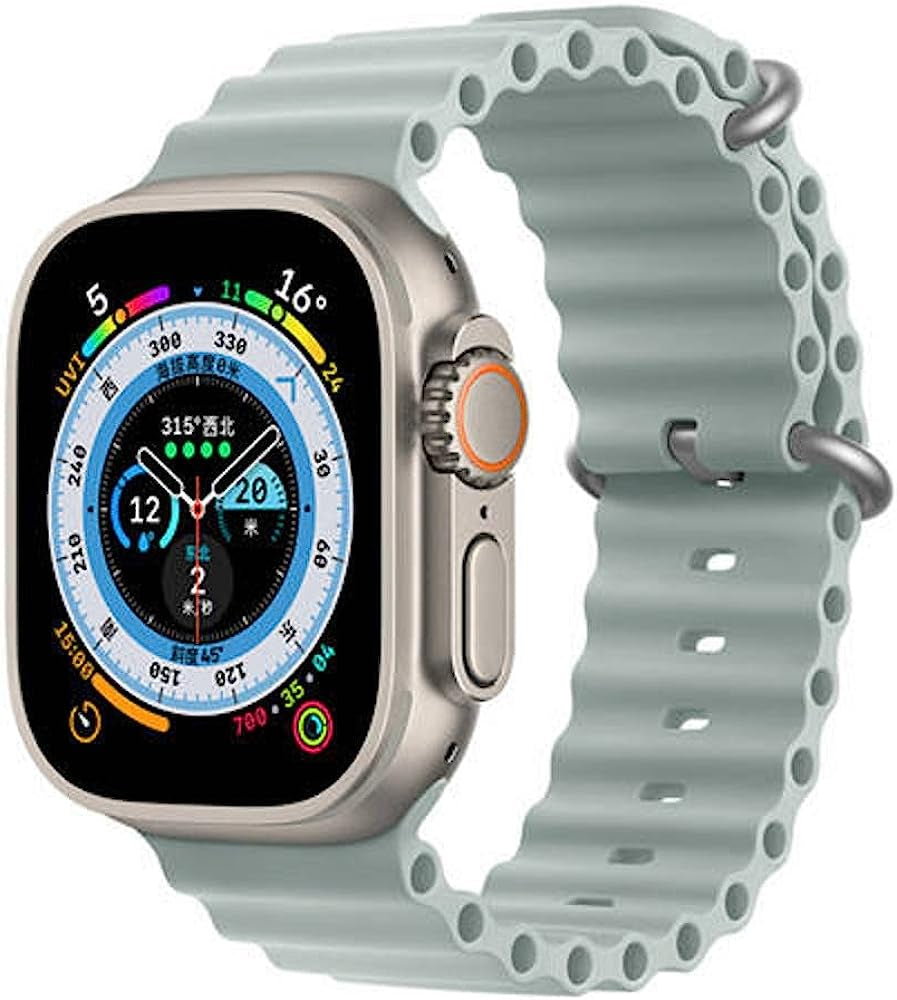 Premium Active Performance Watch Band Series Ultra SE 8 7 6 5 4 3 2 1 40Mm 38Mm 44Mm 42Mm 45Mm 41Mm 49Mm, Women and Men Sport (Fits Apple Watch) Bands Replacement for Iwatch Bands  The Celly Plug SUCCULENT GREY 38/40/41 mm 