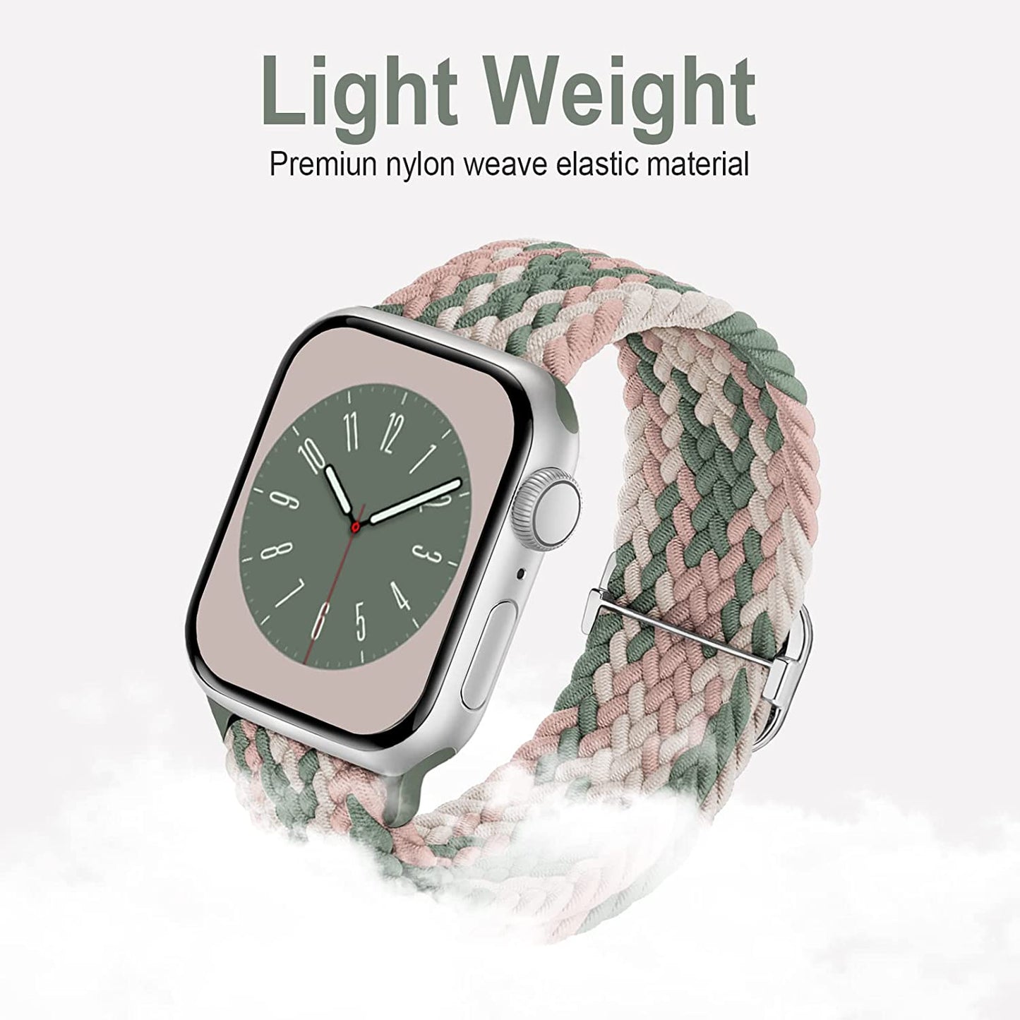 Braided Solo Loop Compatible with Apple Watch Band 38Mm 40Mm 41Mm 42Mm 44Mm 45Mm 49Mm for Women Men, Stretchy Straps Elastic Sport Wristbands for Iwatch Series 8 7 6 5 4 3 2 1 SE Ultra, 4 Packs  Butifacion   