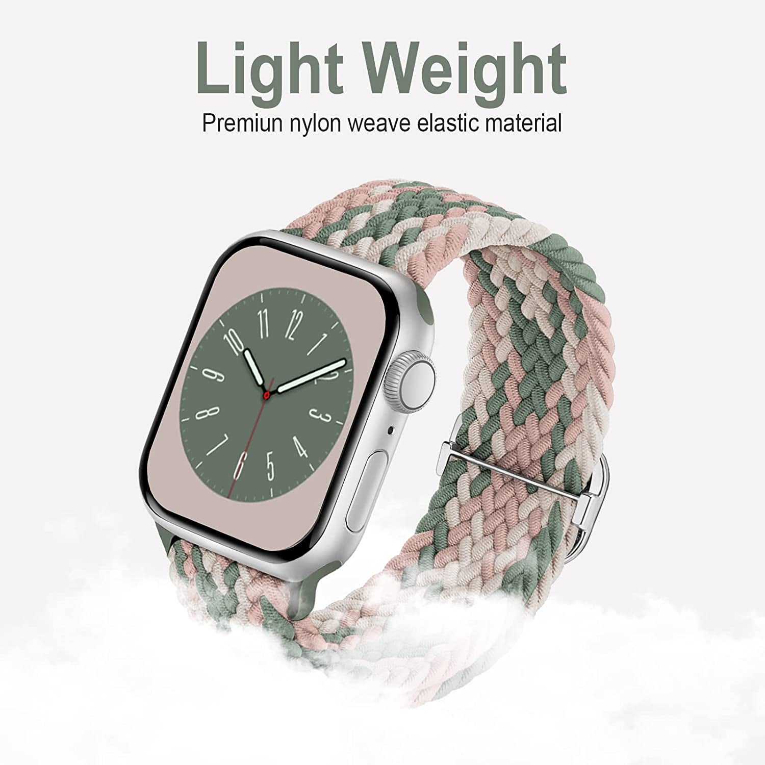 Braided Solo Loop Compatible with Apple Watch Band 38Mm 40Mm 41Mm 42Mm 44Mm 45Mm 49Mm for Women Men, Stretchy Straps Elastic Sport Wristbands for Iwatch Series 8 7 6 5 4 3 2 1 SE Ultra, 4 Packs  Butifacion   