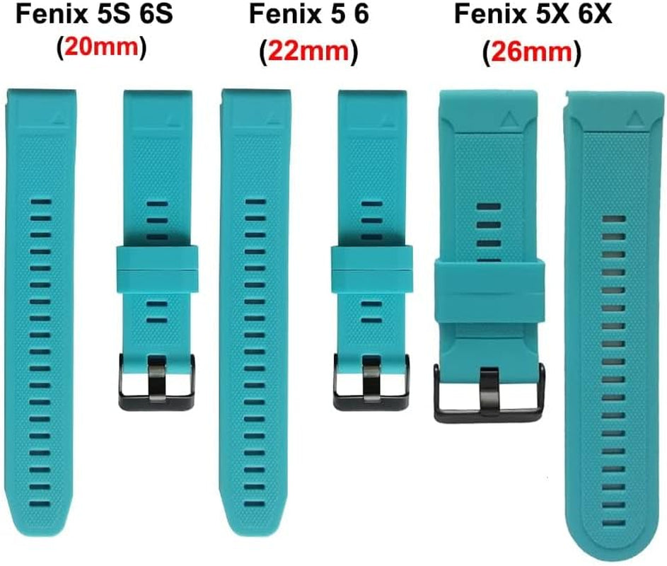 HEPUP 26Mm Quick Release Strap for Garmin Fenix 7X 6X Pro 5X Smart Watch Band 22Mm 20Mm Easy Fit Wrist Band for Fenix 7 6 5 6S 5S Plus  HEPUP   