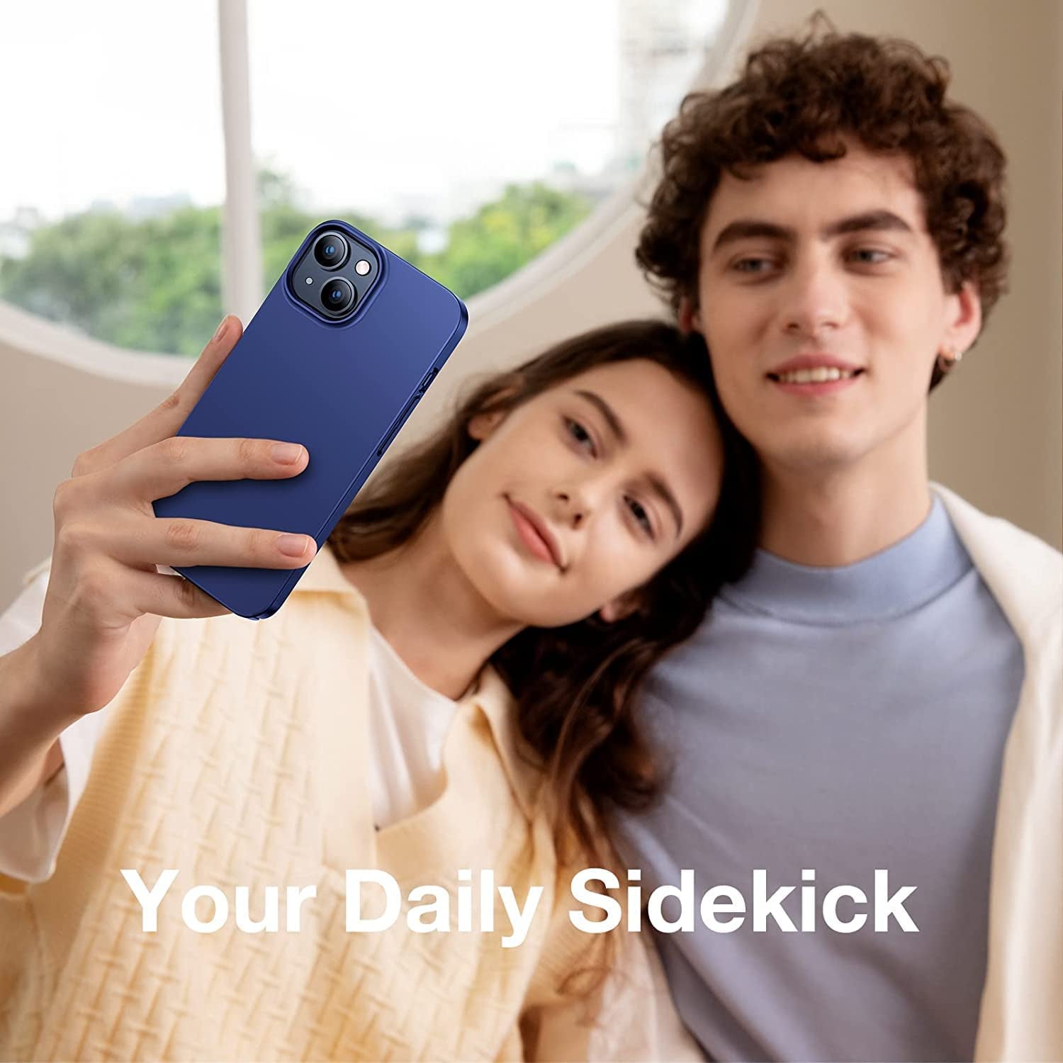 TORRAS Slim Fit for Iphone 14 Case/Iphone 13 Case Ultra-Thin Sturdy Protective Cover with Non-Slip Grip & No Fingerprint Hard Plastic Super Slim Phone Case for Iphone 14/13 (6.1) Inch, Navy Blue  TORRAS   