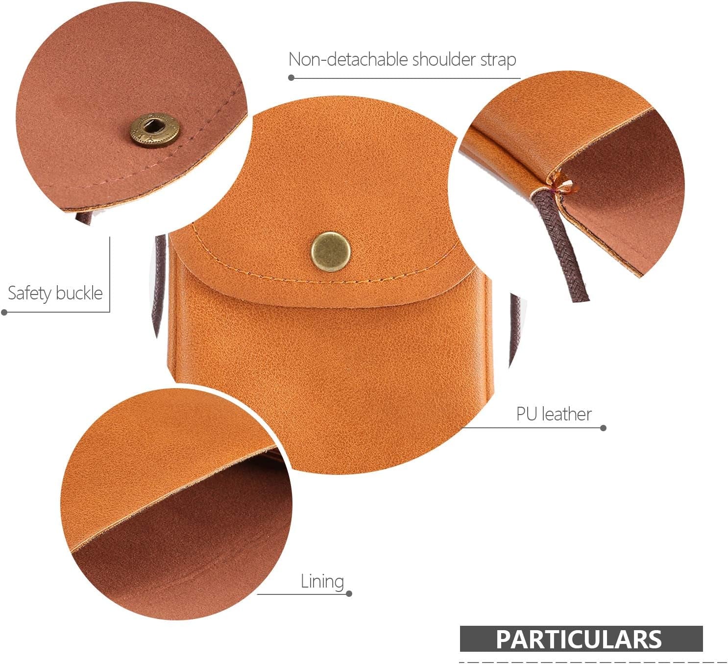 Cell Phone Neck Pouch, Techcircle PU Leather Carrying Bag with Credit Card Holder Adjustable Strap, Small Travel Purse for Iphone 11 XR XS Max SE 8 7 6 Plus, Galaxy S10 S7 Edge A10 J7, Moto G6 (Brown)  Techcircle   