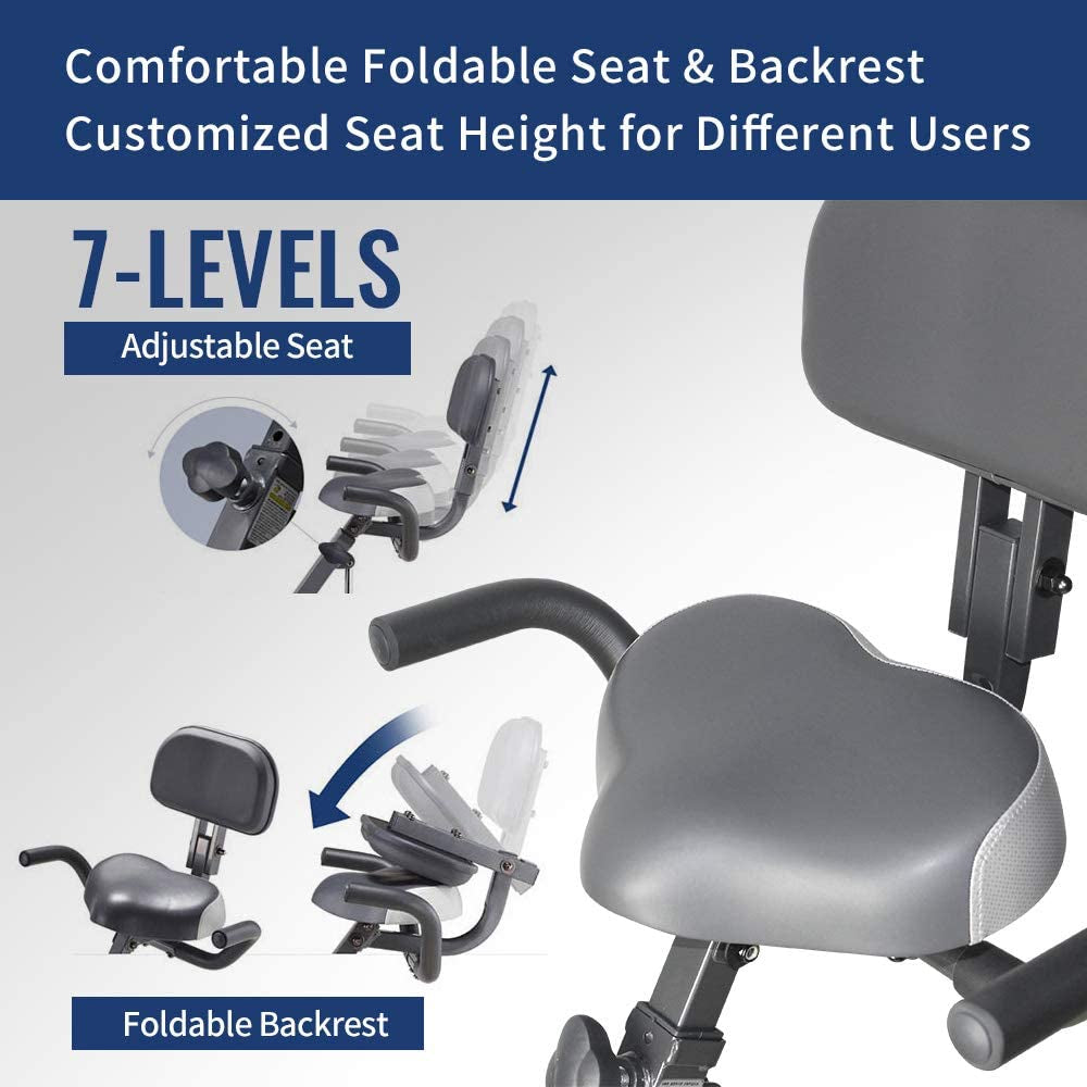 Leikefitness LEIKE X Bike Ultra-Quiet Folding Exercise Bike, Magnetic Upright Bicycle with Heart Rate,Lcd Monitor and Easy to Assemble  leikefitness   