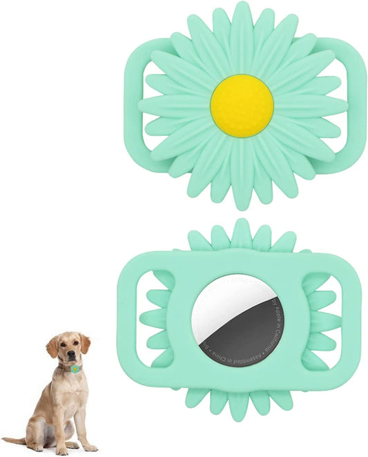 Airtag Dog Collar Holder, Silicone Pet Collar Case for Apple Airtags, Anti-Lost Air Tag Case Holder Compatible with Cat Dog Collars Charms & Collar Tag Backpack Accessories  Angledian   