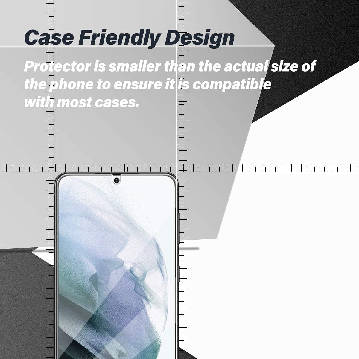 Galaxy S21 Tempered Glass Screen Protector + Camera Lens Protector [ 2 + 2 Pack ][Case Friendly] [Anti-Scratch] [Ultrasonic Fingerprint Unlock] Clear HD Glass Protective Film for Samsung Galaxy S21  BIGFACE   