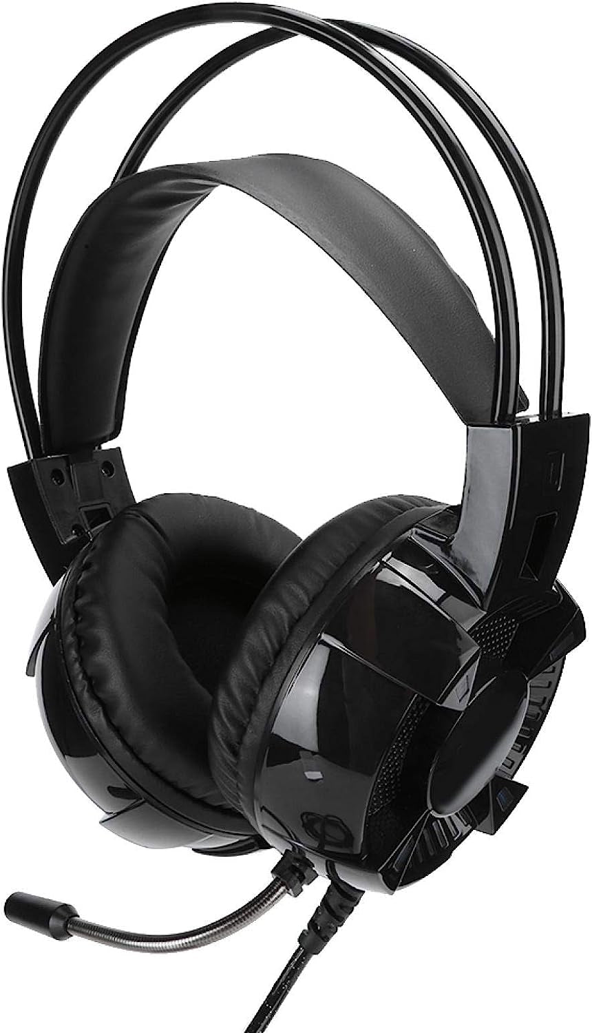 Pelnotac USB Gaming Headset，Gaming Headset， 7.1 Surround Built‑In Sound Card Noise‑Cancelling Microphone RGB Lights，For Smartphone Computer  Pelnotac   