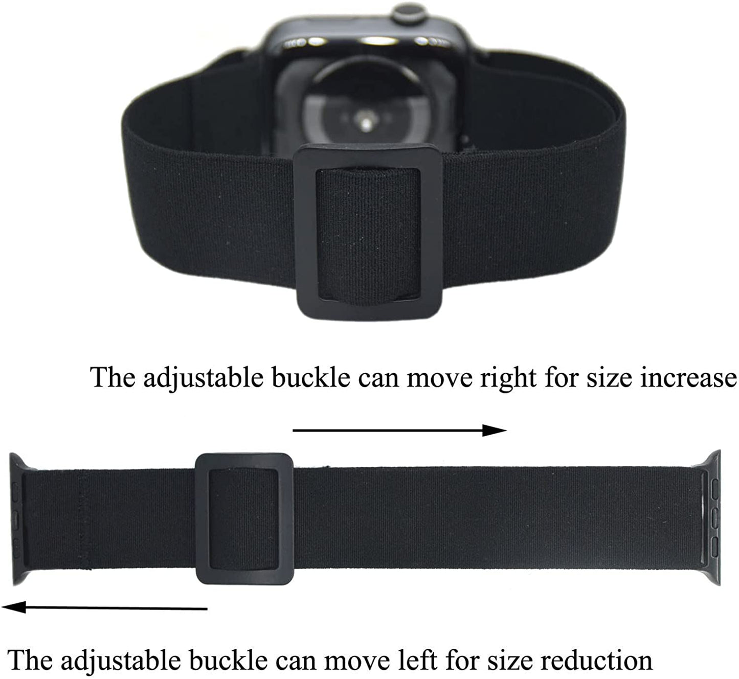 Adjustable Elastic Armband or Ankle Band for Compatible with Apple Watch Series 3 2 1 38Mm/40Mm, Apple Watch Series 6 SE 5 4 42Mm/44Mm, Apple Watch Series 8 7 41Mm/45Mm and Apple Watch Ultra 49Mm, Stretchy Band for Men and Women  Grestun   