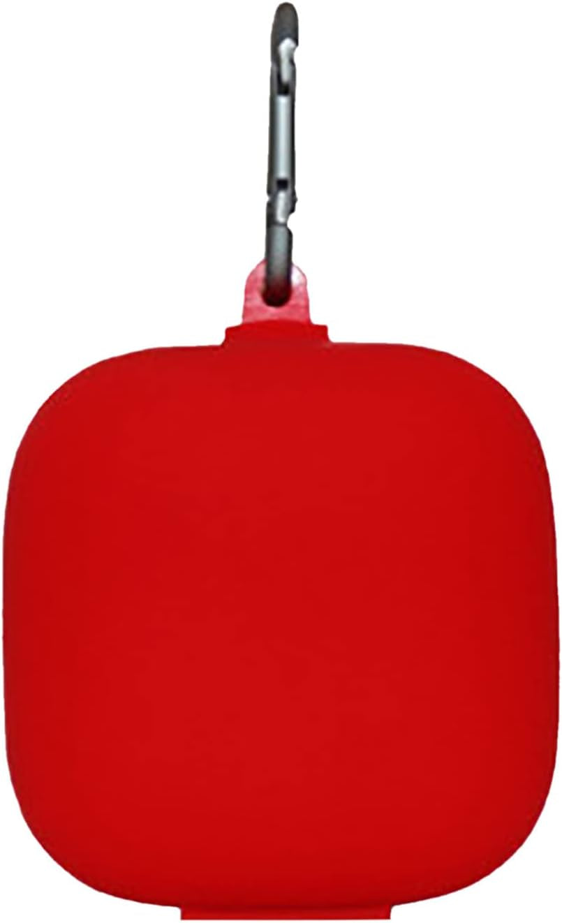 Suitable for Beats Powerbeat S Pro Case Cover Carry/Shockproof/Waterproof Silicone Case Cover Wireless Earbuds Accessories with Keychain Mic and Headphone Splitter (Yellow, One Size)  Generic Red One Size 