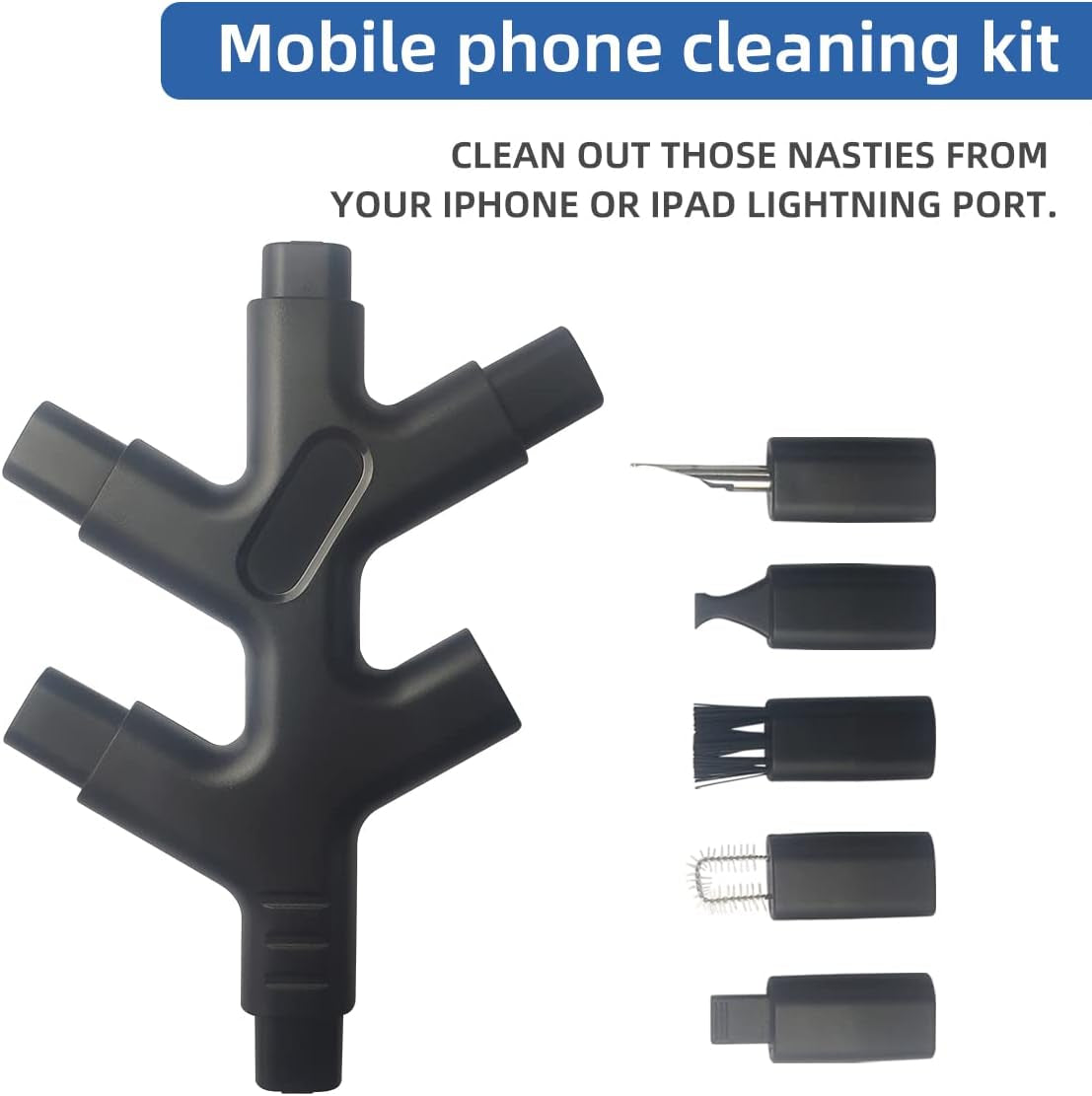 BAIRUTONG Iphone Cleaning Kit,Iphone Charging Port Cleaning Tool,Restore Tool for Ipad Pro Watch Cell Phone Charging Port  BAIRUTONG   