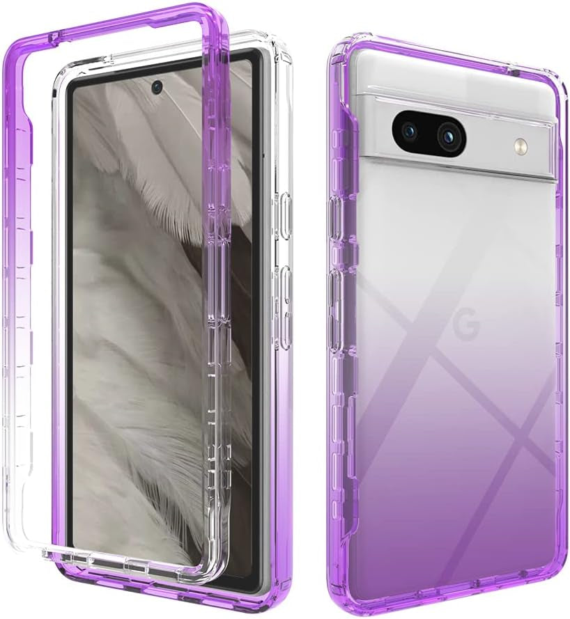 Pzwoxukhov Case for Redmi Note 12 Pro 5G Case Cover,Case for Xiaomi Poco X5 Pro High Transparency，Gradient Color,Anti-Drop Shock Absorption Case Black  Pzwoxukhov Purple Google Pixel 7A 