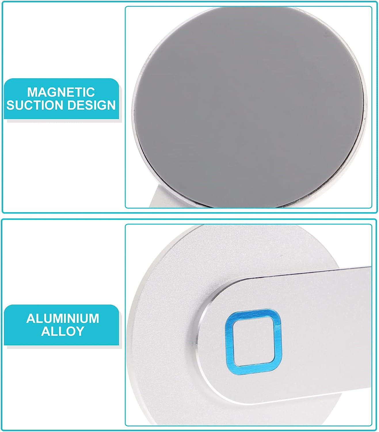 Mikikit Laptop Car Mount Phone Mount Computer Degree Laptop Alloy Magnetic Holder Rotation Invisible Rack Bracket Stand Foldaway Aluminum Car for Screen/Dashboard Rotary Magnetic Car Mount  Mikikit   