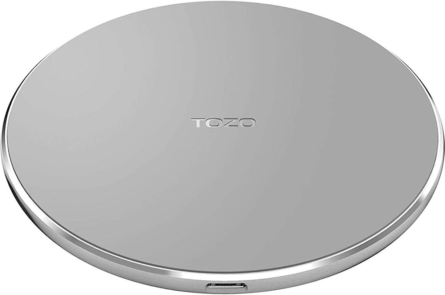TOZO W1 Wireless Charger 10W Thin Aviation Aluminum Computer Numerical Control Technology Fast Charging Pad Black (NO AC Adapter)  TOZO Gray M-100mm 