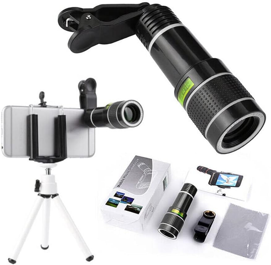 Phone Camera Lens - 20X Zoom Lens - Universal Clips-On Cell Phone Camera Lens Telescope Monocular Compatible with Smartphones  Calon   