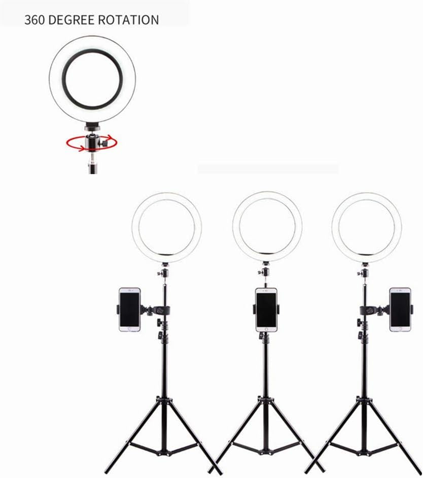10" Selfie Ring Light with Tripod Stand & Cell Phone Holder for Live Stream Makeup, Dimmable Led Camera Ring 3 Light Modes Fill Light for Youtube Video Photography Shooting Vlog with USB Plug  FLY WAY   