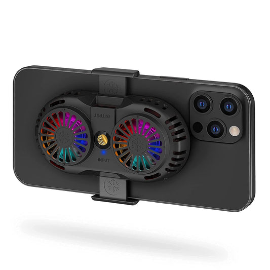 Sakuraclub Phone Cooler, Cell Phone Cooling Fan with Dual Cooling Chip, Cooling Case for Ios/Android Phones, Fit for Mobile Gaming, Video Streaming, Car Driving (Need to Be Plugged In)  SakuraClub   