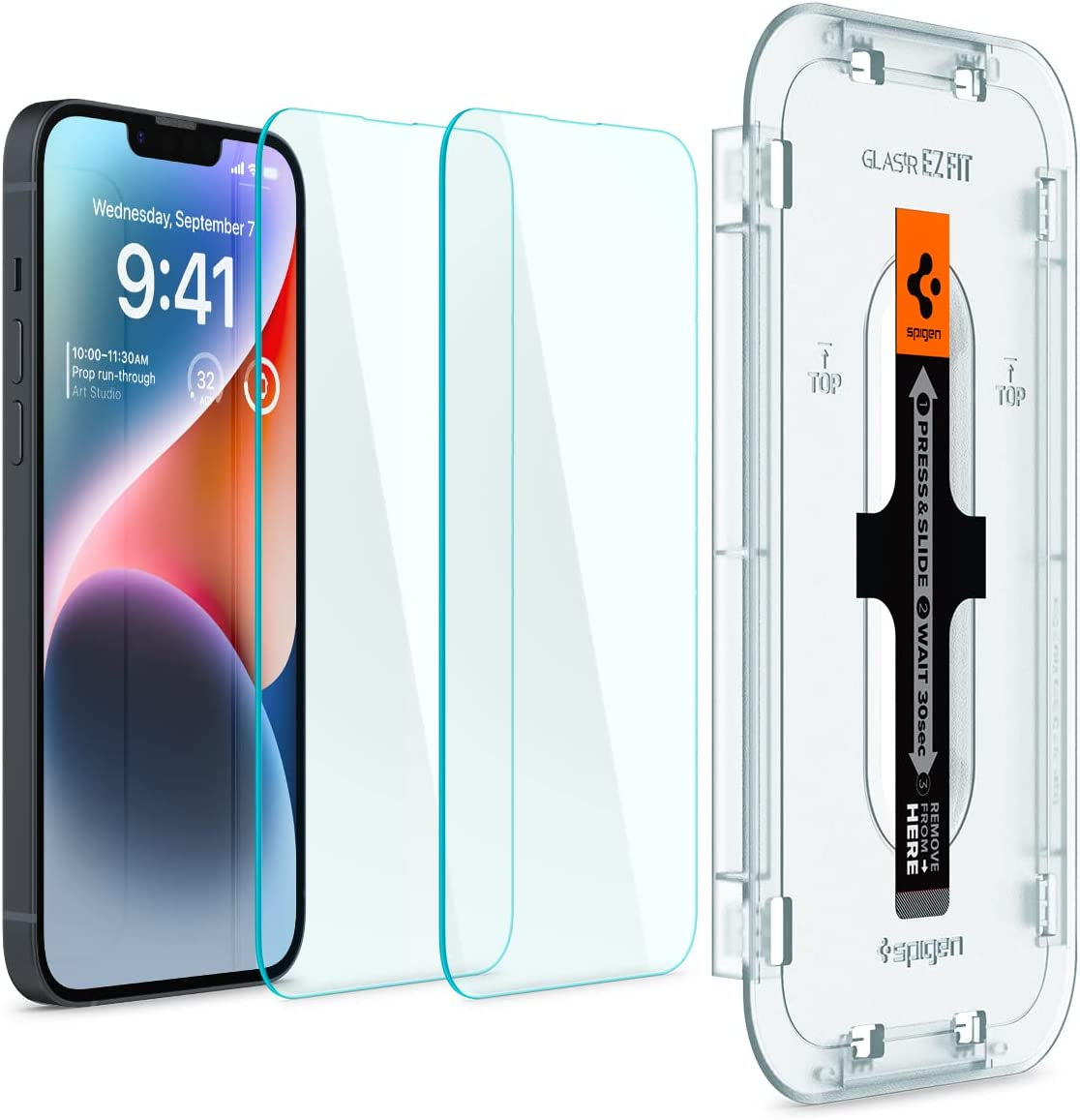 Spigen Tempered Glass Screen Protector Designed for Iphone 14 / Iphone 13 Pro/Iphone 13 [Sensor Protection / 2 Pack]  Spigen   