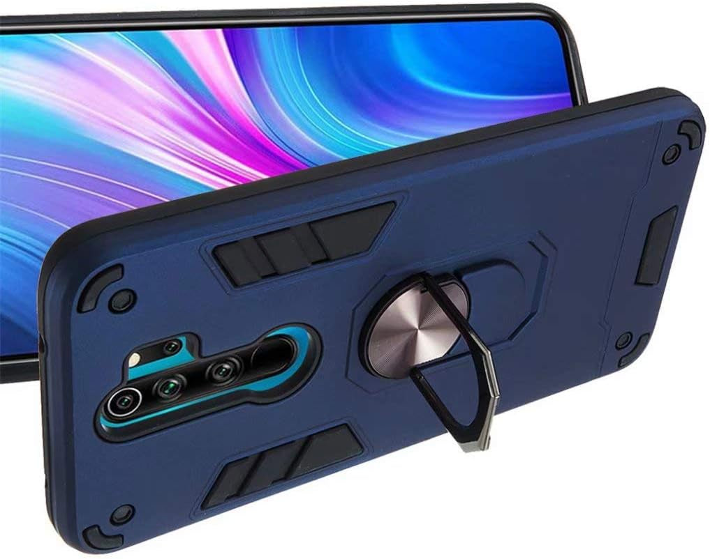 LHYIN Xiaomi Redmi Note 8 Pro 2 in 1 Kickstand Royal Blue Back Cover Case,Tpu Soft + PC Hard Hybrid Dual Layer Whole Body Protection Back Cover Shell Case for Xiaomi Redmi Note 8 Pro Royal Blue  LHYIN   