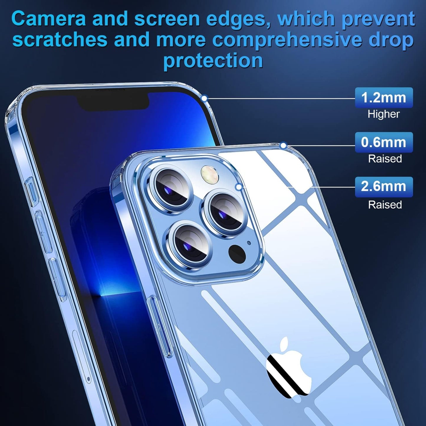 [2023 New] Crystal Clear Designed for Iphone 13 Pro Case, [Non-Yellowing] [Military Drop Protection] Shockproof Bumper Slim Phone Case Thin Cover for Apple 13Pro (6.1 In, Clear)  Gotrays Gavin LLC   