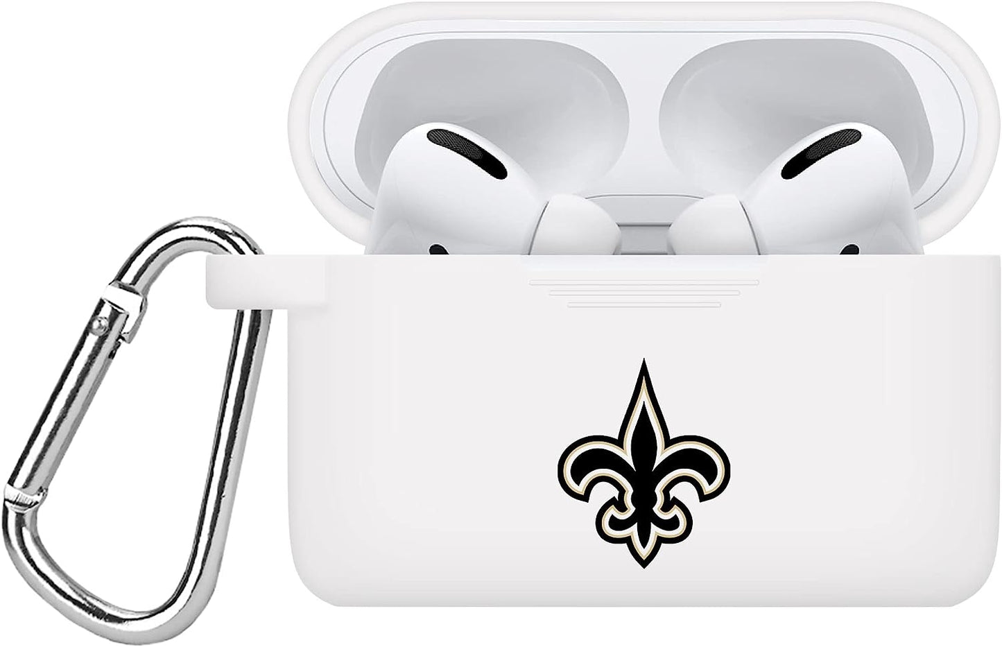 GAME TIME Tampa Bay Buccaneers Silicone Case Cover Compatible with Apple Airpods Pro Battery Case (Black)  Game Time New Orleans Saints - White  