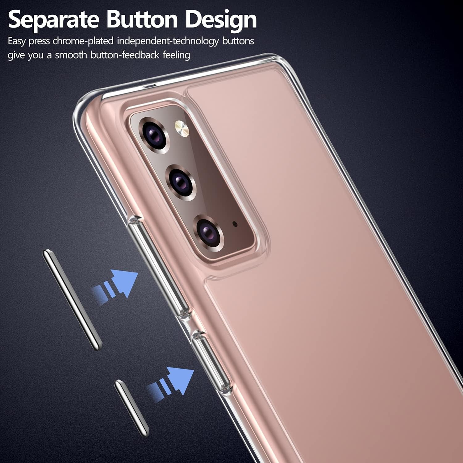 Rayboen Case for Galaxy Note 20 Crystal Clear Designed Non-Slip Shockproof Protection Phone Case, Hard PC Back Flexible TPU Slim Fit Light and Durable Cover for Samsung Galaxy Note 20 5G  Rayboen   