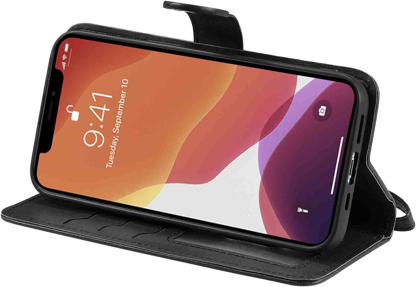 Fansipro Phone Cover Wallet Folio Case for LG G7 THINQ, Premium PU Leather Slim Fit Cover for G7 THINQ, 2 Card Slots, 1 Photo Frame Slot, Super Fit, Black  Fansipro   