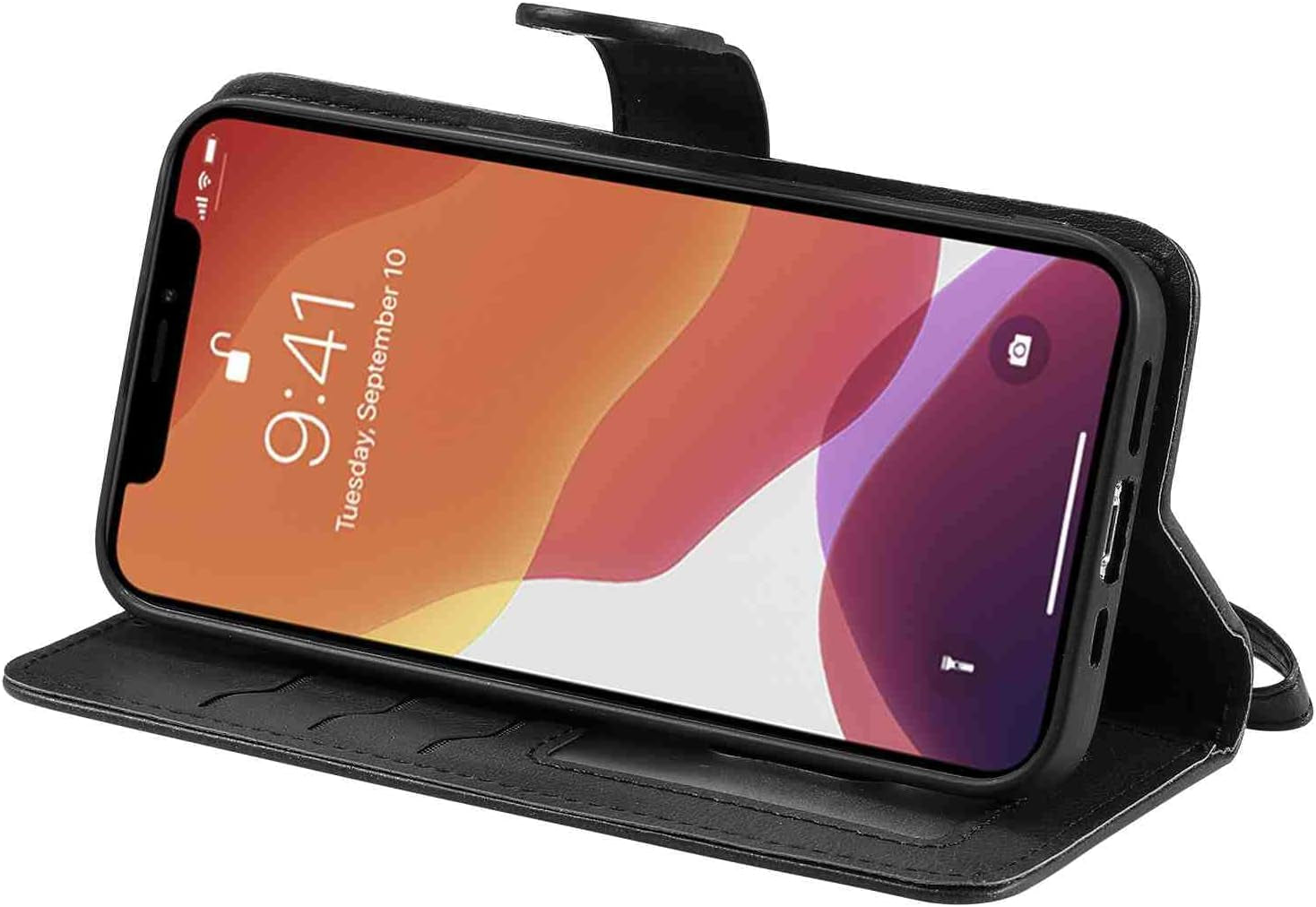 Fansipro Phone Cover Wallet Folio Case for LG G7 THINQ, Premium PU Leather Slim Fit Cover for G7 THINQ, 2 Card Slots, 1 Photo Frame Slot, Super Fit, Black  Fansipro   